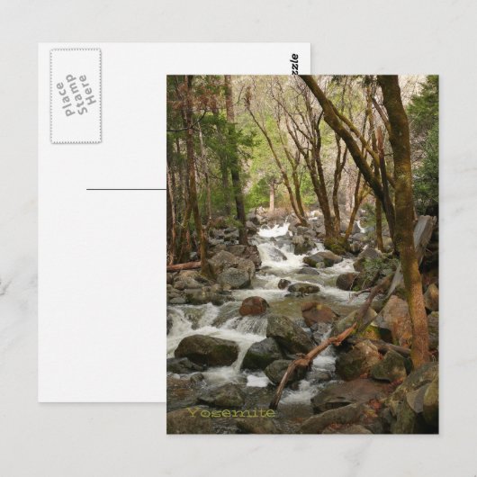 Creek bij Bridal Veil Herfsten, Yosemite Briefkaart (Voorkant / Achterkant)