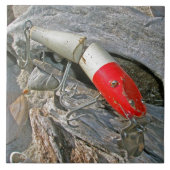 Creek Chub Jointed Pikie Redhead Lure - rechts Tegeltje (Voorkant)