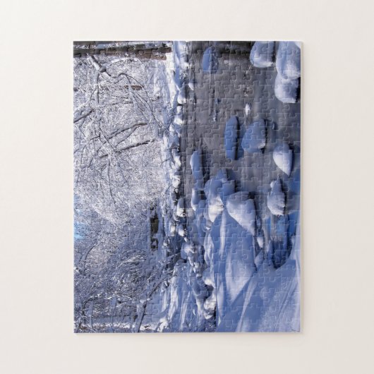 Creek in Winter Foto; Legpuzzel (Verticaal)