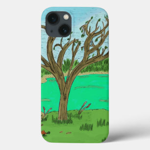 Creek met Tree iPad-tas iPhone 13 Hoesje