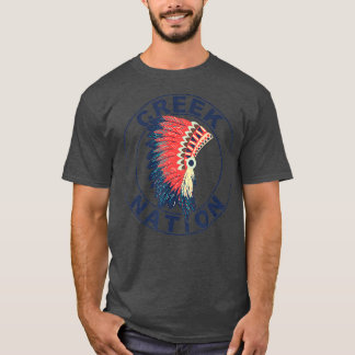Creek Nation Headdress Proud Native American Creek T-shirt