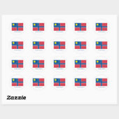 Creek Nation Vlag Ronde Sticker (Vel)