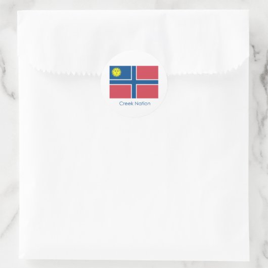 Creek Nation Vlag Ronde Sticker (Tas)