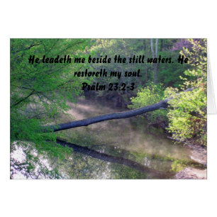 Creek op Misty Spring Morning Psalm 23