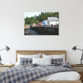 Creek Street in Ketchikan Canvas Afdruk (Insitu (Slaapkamer))