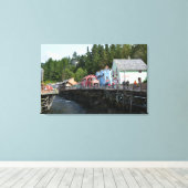 Creek Street in Ketchikan Canvas Afdruk (Insitu (Houten vloer))