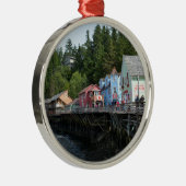 Creek Street in Ketchikan Metalen Ornament (Rechts)