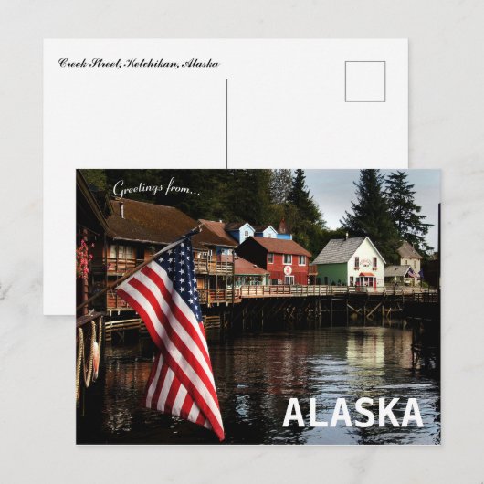 Creek Street Ketchikan Alaska Briefkaart (Voorkant / Achterkant)