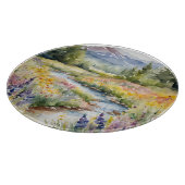 Creek Wildflowers Mountains Waterschap Waterverf Snijplank (Hoek)