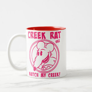 Creekrat Cartoon Studios Creek Rat Art Tweekleurige Koffiemok