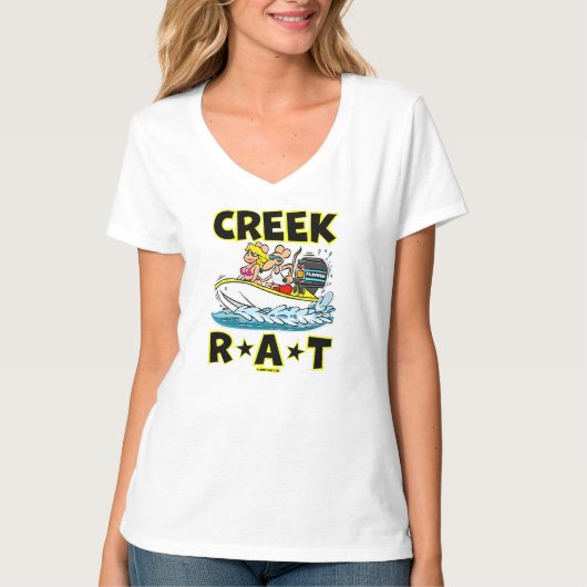 Creekrat Cartoon Studios Creek Rat Flivver Boat T-shirt (Voorkant)