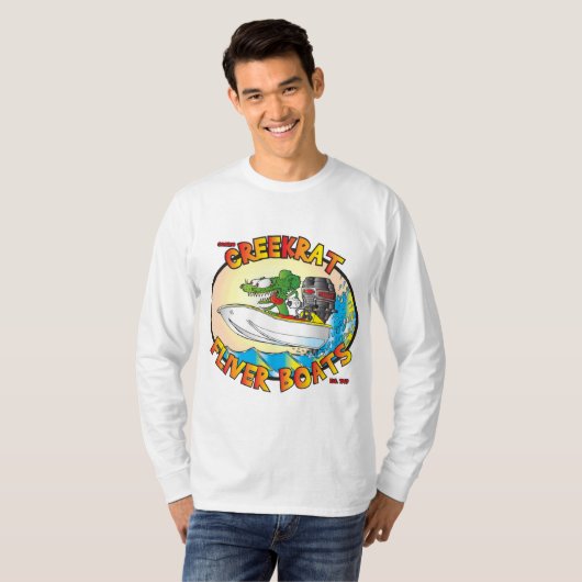 Creekrat Cartoon Studios Fliver Fliver Boat Logo T-shirt (Voorkant volledig)