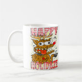 Creekrat Cartoon Studios Happy Holidaze Art Koffiemok (Links)