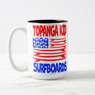 Creekrat Cartoon Studios Topanga Kid Surfplank Kun Tweekleurige Koffiemok
