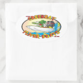 Creekrat Cartoons Fliver Boat Fun Decals Ovale Sticker (Tas)