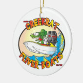 Creekrat Cartoons Fliver Boat Fun Kerstmis Keramisch Ornament (Links)