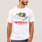 Creekrat Cartoons Flyin' Fliver Fliver Boat Art T-shirt (Voorkant)