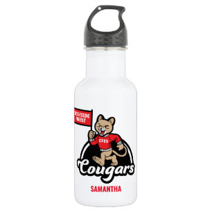 Creekside Forest Elementaire Cougar Mascotte Waterfles