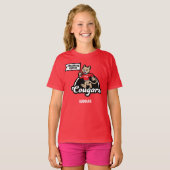 Creekside Forest Elementary Cougar Mascotte T-shir T-shirt (Voorkant volledig)
