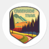 Creekside Trail Ohio Colors Ronde Sticker (Voorkant)