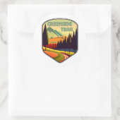 Creekside Trail Ohio Kleuren Ronde Sticker (Tas)