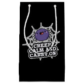 Creep Calm en draak met Funny Spider Pun Dark BG Klein Cadeauzakje (Voorkant)