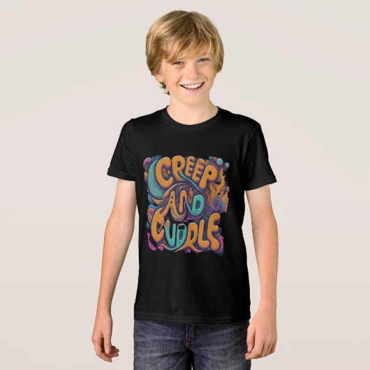 Creep en knuffelontwerp Tri-Blend shirt (Voorkant volledig)