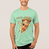Creep-eroni Grappig Halloween Pizza Eten Pun Tri-Blend Shirt (Voorkant)