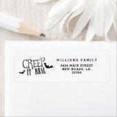 Creep het echt Halloween Etiket (Insitu)