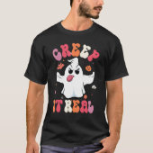 Creep het echt Halloween Ghost Kinder Boys Girls P T-shirt (Voorkant)
