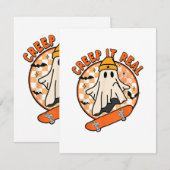 Creep het echt Halloween Informatiekaartje (Voorkant / Achterkant)