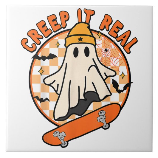 Creep het echt Halloween Tegeltje (Voorkant)