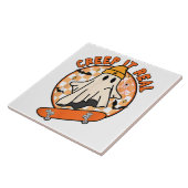 Creep het echt Halloween Tegeltje (Zijkant)