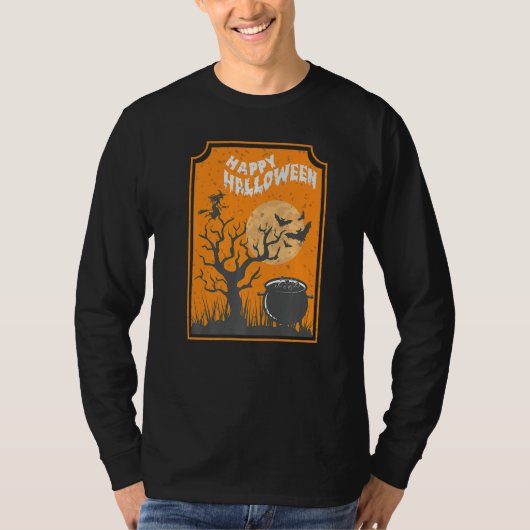 Creep het echt Happy Halloween T-shirt (Voorkant)