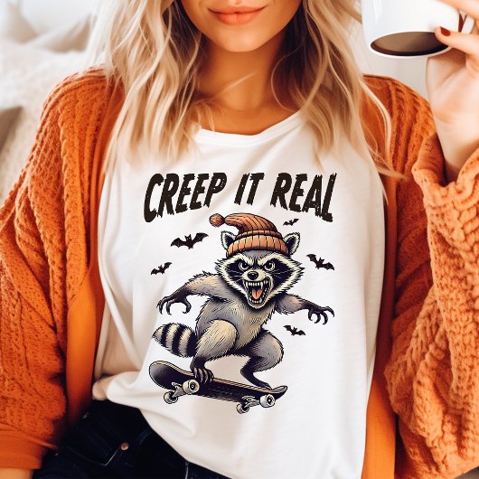 Creep Het Echt Raccoon Halloween T-shirt