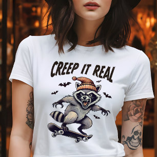 Creep Het Echt  Raccoon Halloween T-shirt
