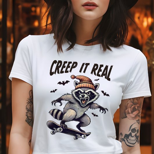 Creep Het Echt Raccoon Halloween T-shirt
