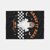 Creep het echte Ghost Skateboard Retro Cute Hempew Fleece Deken (Voorkant (Horizontaal))