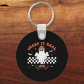 Creep het echte Ghost Skateboard Retro Cute Hempew Sleutelhanger (Voorkant)