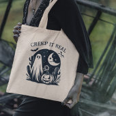 Creep het echte Halloween Ghost Tote Bag