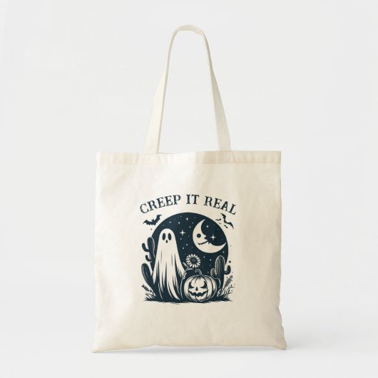 Creep het echte Halloween Ghost Tote Bag (Voorkant)