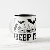 Creep het echte Mok | Grappige gotische Halloween (Voorkant links)