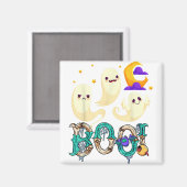 Creep het echte skateboarden Ghost Retro Halloween Magneet (Voorkant / Achterkant)