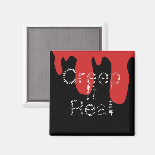 Creep het Real Hand Drawn Font Blood Halloween Magneet (Voorkant / Achterkant)