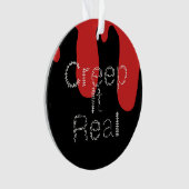 Creep het Real Hand Drawn Font Blood Halloween Ornament (voorkant)