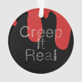 Creep het Real Hand Drawn Font Blood Halloween Ornament (achterkant)
