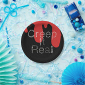Creep het Real Hand Drawn Font Blood Halloween Papieren Bordje (Feest)