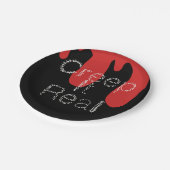 Creep het Real Hand Drawn Font Blood Halloween Papieren Bordje (Gekanteld)