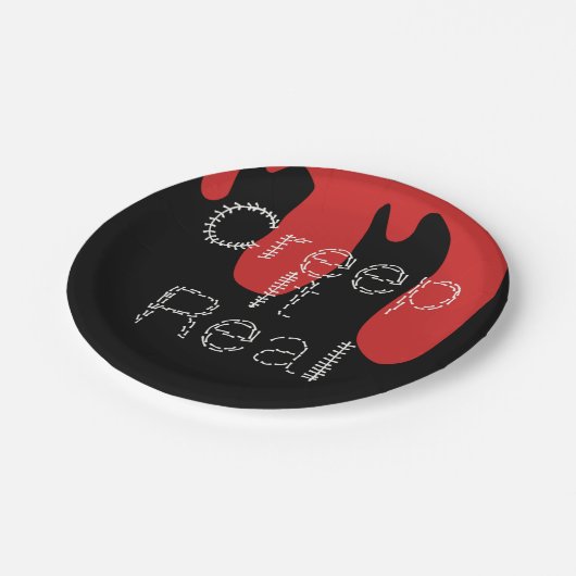 Creep het Real Hand Drawn Font Blood Halloween Papieren Bordje (Gekanteld)