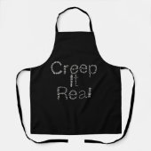 Creep het Real Hand Drawn Font Blood Halloween Schort (Voorkant)